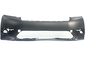 FitParts compatible with Toyota Highlander 2011 2012 2013 Front Bumper Cover New, Primed & Ready for Paint. W/Tow Hook & Fog Light Holes. TO1000374 521190E914