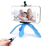 Flexible Phone Tripod, Urwill Octopus Tripod with Wireless Remote Control, Adjustable Mini Travel Tripod Mount for iPhone, Camera, Gopro