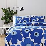 Marimekko 221458 Unikko Comforter Set Blue, Full/Queen
