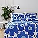 Marimekko 221458 Unikko Comforter Set Blue, Full/Queen