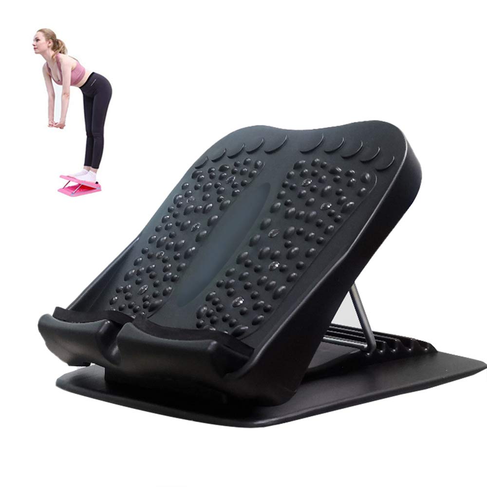 YGMXZL Yoga Adjustable Slant Board,Home Leg stretch plate Ankle Incline Board Leg Exercise Foot Calf Stretcher,For Muscle Calf Stretch Fitness Sports (Black)
