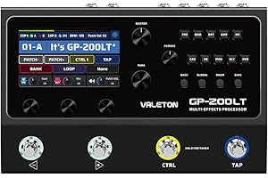 Valeton GP-200LT Multi Effects Pedal Multi Effects Processor Guitar Effects Pedal Bass Pedal Amp Modeling IR Cabinets Simulation Multi-Effects with FX Loop MIDI I/O Stereo OTG USB Audio Interface