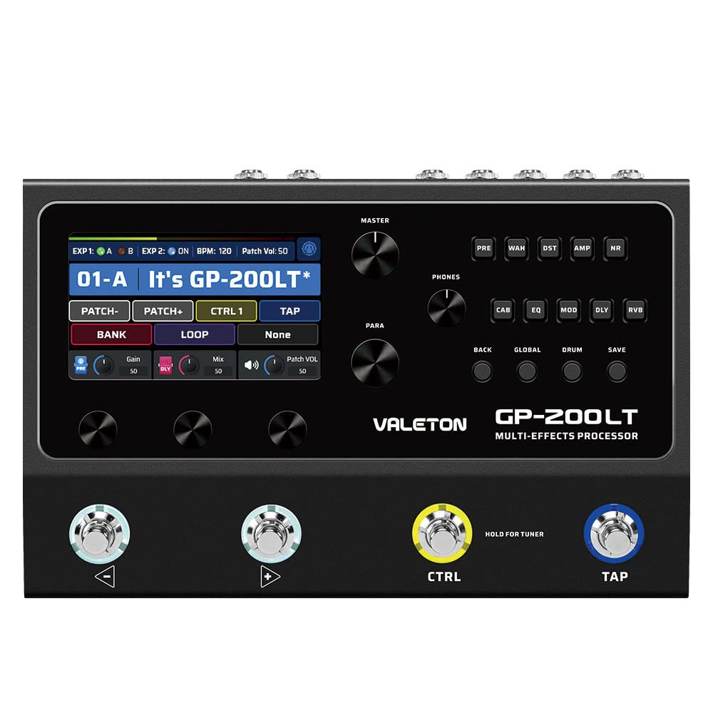 Valeton Guitar Bass Amp Modeling IR Cabinets Simulation Multi-Effects with FX Loop MIDI I/O Stereo OTG USB Audio Interface GP-200LT — image 1