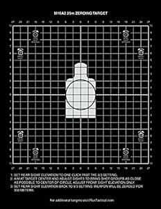 Amazon.com : PlusTactical M16A2 25 Meter Zeroing Target On EZ Peel ...