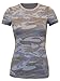Kavio! Junior Heather Camouflage Short Sleeve Silicone Wash Camo Blue M