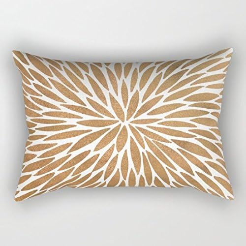 LOU5KB Rose Gold Burst Canvas Rectangle Decorative Throw Pillow Case Cushion Cover 12"*20"