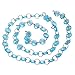 16.5 Feet Crystal Beads Chain Garland of Azure Chandelier Bead Lamp Chain for Wedding Party Tree Garlands Decoration， DIY Craft Jewelry Making and Other DIY Projects(Azure)