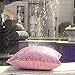 Kevin Textile Sequins Decorative Cushion Cover Glitzy Sequin & Comfy Satin Solid Throw Pillow Cover 18 Inch Square Pillow Case, Hidden Zipper Design, (2 Cover Packs Pink)