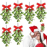 6 Pieces Artificial Mistletoe Picks Christmas