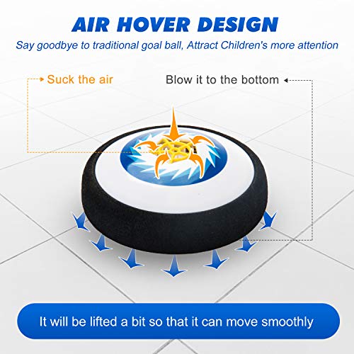 Boys Toys Hover Hockey Set- Hovering Hockey Toys with Foam Bumper for Indoor Games, Air Power Training Ball Playing Hockey Game,Hockey Toys for 3 4 5 6 7 8 9 10 11 12 Year Old Boys Girls