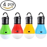 ZLF 4 PCS LED Tent Lamp Hurricane Emergency Tent Light Backpacking Hiking Fishing & Outdoor Lighting Bug Out Bag Camping Equipment Portable Tent Lantern Compact & Water Resistant Gift