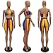 Adogirl Womens Sexy 2 Piece Outfits Bodycon Stripe Print Sleeveless Tube Top and Hot Shorts Set Romper