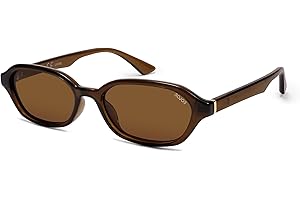 SOJOS Retro Rectangle Polarized Sunglasses for Women Men Trendy Hexagon Narrow Chic Y2K Sunnies SJ2629