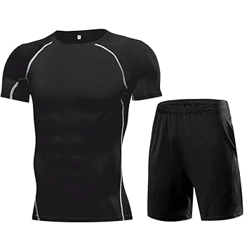 Traje de Deportiva Hombres Running Fitness Chándal Camiseta de ...
