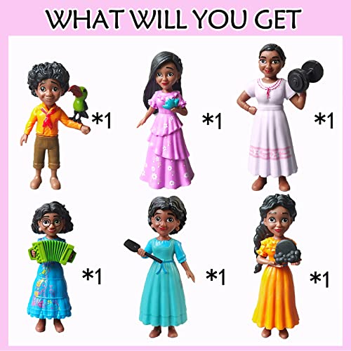 6Pack Disney Encanto Series Figure Toys of Set,Birthday Party Supplies