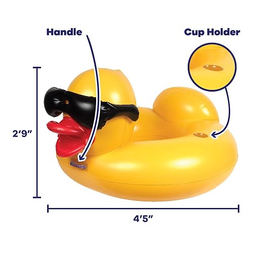 GAME 51301-BB Derby Duck Large, Feet Wide Adult Pool Inflatable