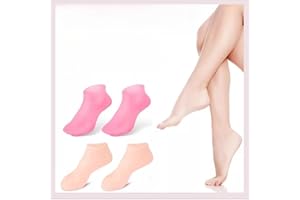 2pcs Silicone Moisturizing Foot Socks – Foot Care Socks for Dry, Cracked Feet – Gel Socks with Massage Effect – Ideal Pedicur
