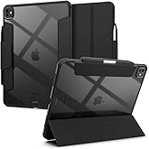 Spigen for iPad Pro 13 inch Case M5/M4 (2025-2024), Ultra Hybrid Pro with Clear Transparent Back and Pencil Holder, Black