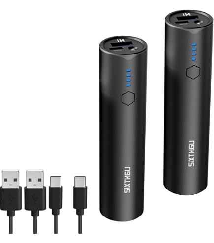 SIXTHGU 140W モバイルバッテリー Amazon.com: SIXTHGU Portable Charger, Power Bank, S03 2-Pack 5,000