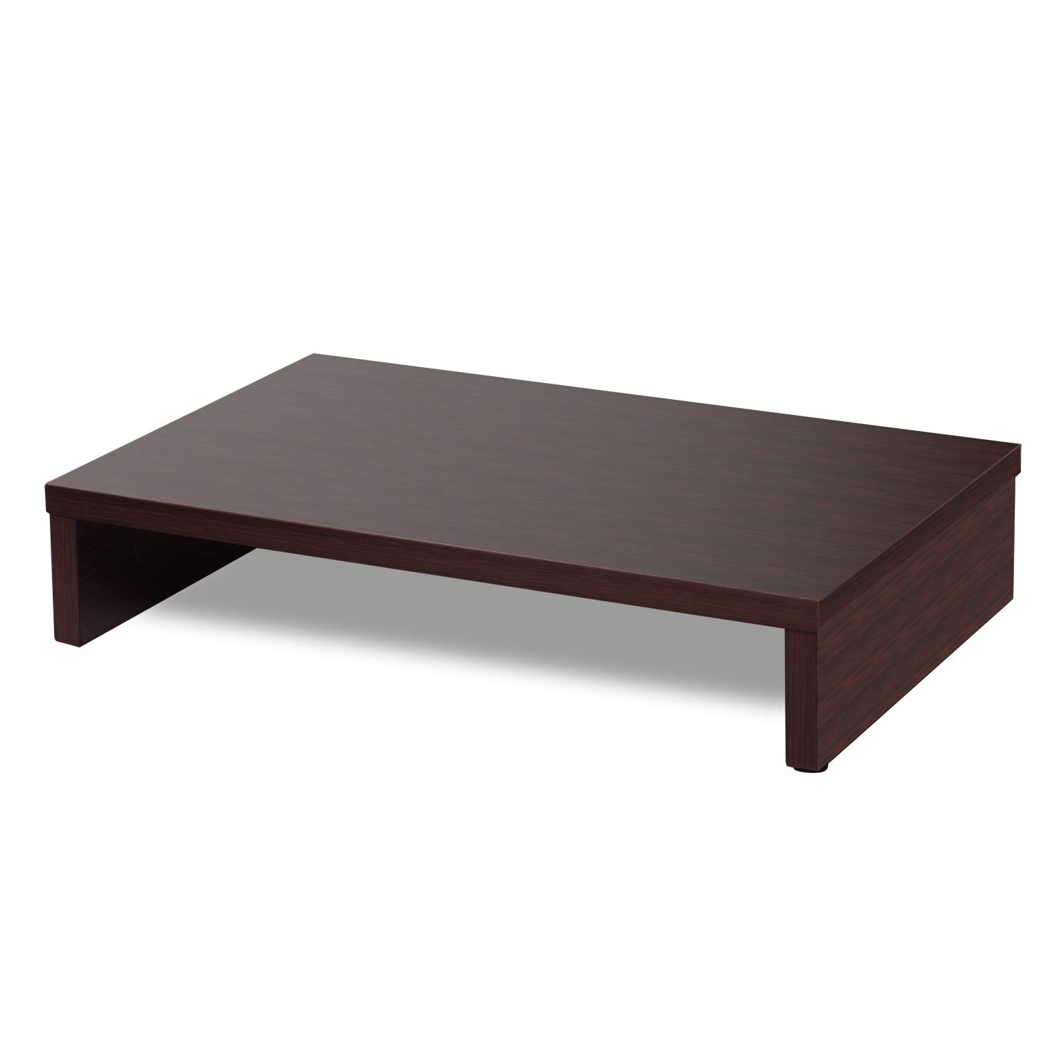 Bestier Wood Monitor Stand 18.9 Inch Long Laptop Riser Desktop Organizer With Storage Wooden PC Stand Portable Easy Assemble (Brown)