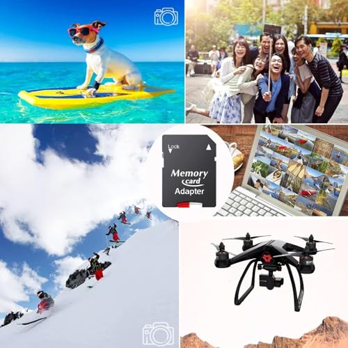 MicroSD Card MicroSDXC 512GB UHS-I Flash Memory Card with Adapter C10, U3, A1, V30, Full HD, 4K UHD, High Speed Card for Phone, Security Camera, Dash Cam, Action Camera