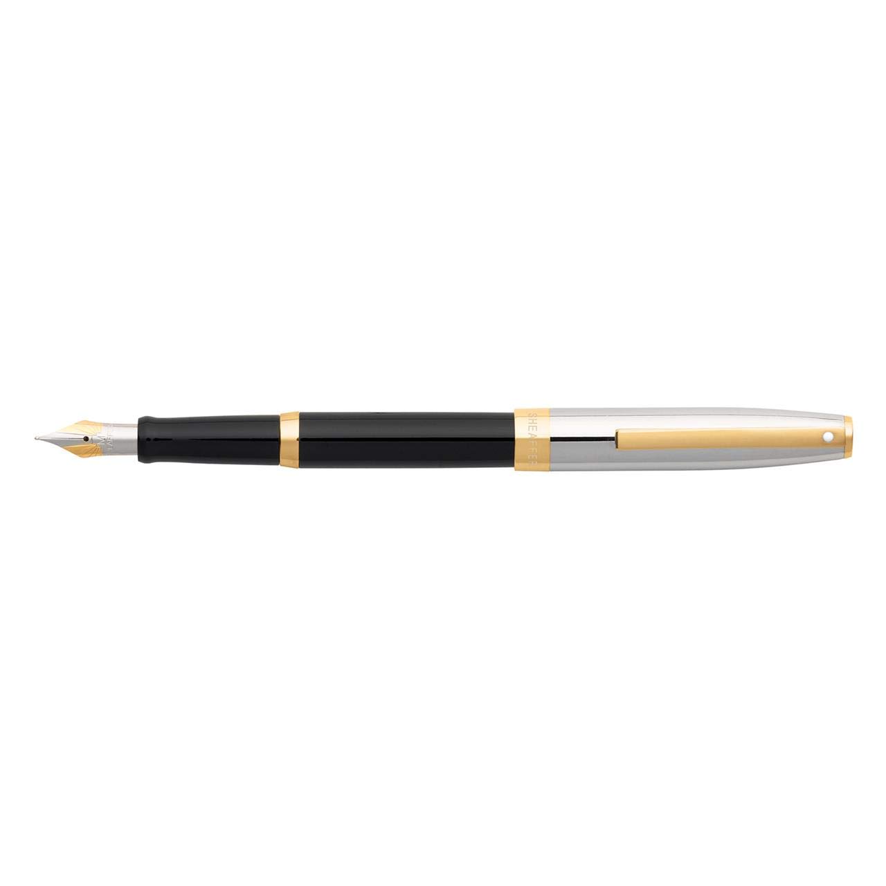 SHEAFFER E0947543 "Barrel and Cap" Fountain Pen - Black/Chrome — image 1