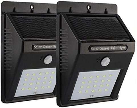 TFBOYS Motion Sensor Light 16 LED Outdoor Solar Wall Lights Wireless Waterproof Security Bright Solar Motion Sensor Night Lights (2 pack)