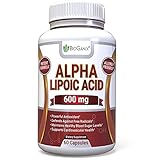 Alpha Lipoic Acid Supplement 600mg Capsules - Potent Natural Antioxidant Formula To Lower Blood Sugar, Defend Against Free Radicals & Promote Cardiovascular Heart Health, Superior to 300mg