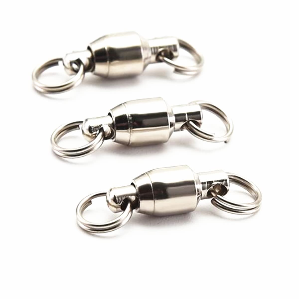 DOREKIN 20pcs Heavy Duty Ball Bearing 4# Swivel split Rings for Sea Fishing