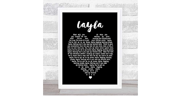 Amazon Com Layla Black Heart Song Lyric Quote Print Office Products amazon com layla black heart song
