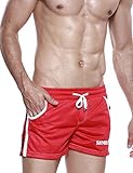 SEOBEAN Mens Low Rise Sports Soft Running Training Short Pants (L(31-33