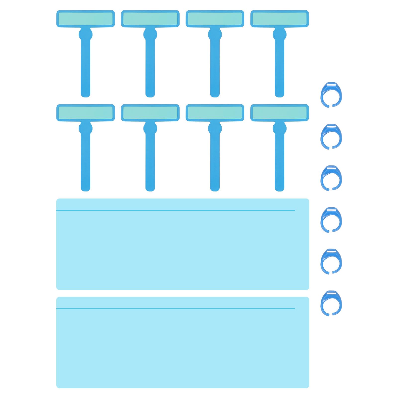 PATIKIL 10Pcs Guided Reading Strips Colorful Text Overlays Reading Bookmark with Finger Rings for Children Classroom Teacher Blue