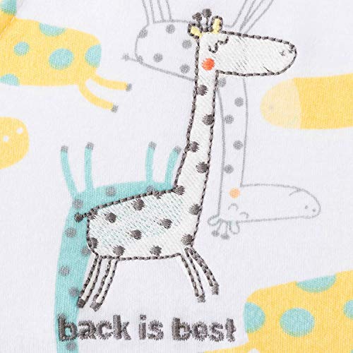 Halo Sleepsack Cotton Wearable Blanket, Neutral Giraffe, Medium - Thumbnail 3