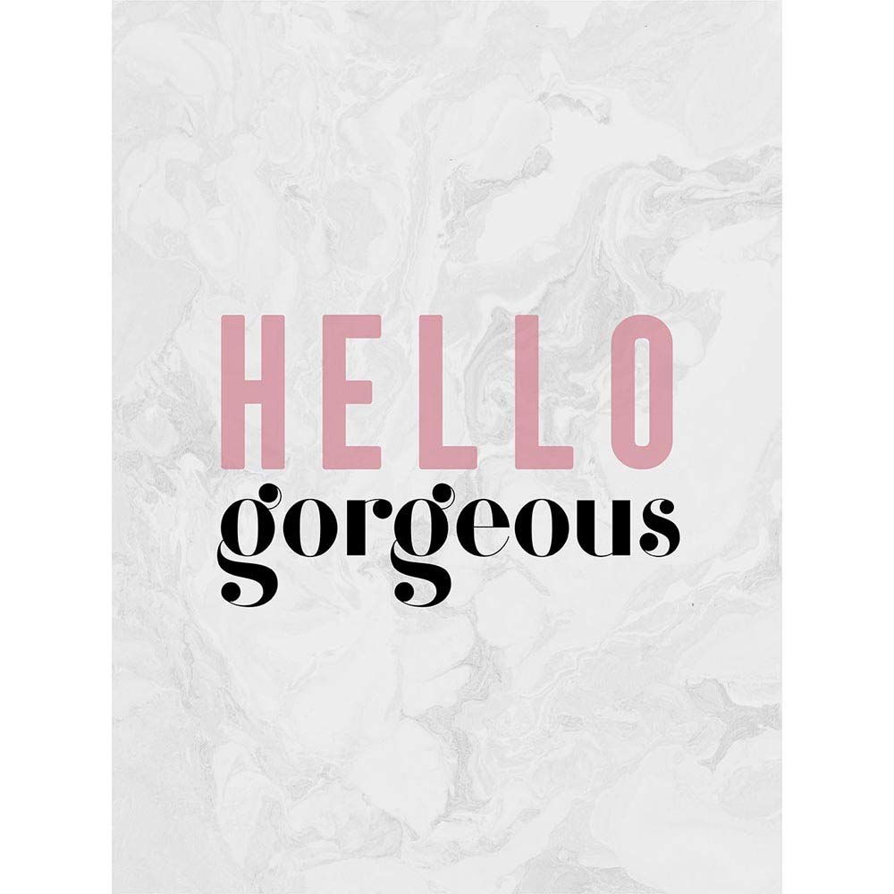 Wee Blue Coo Dusty Rose Hello Gorgeous Canvas Wall Art Print