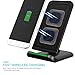 Fast Wireless Charger, Hizek 10W Qi Wireless Charging Stand Tilt Cellphone Holder for All QI-Enabled Devices, Galaxy Note5/ S8/S8Plus/S7/S7Edge/S6Edge(Black)