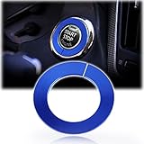 Xotic Tech Engine Start Stop Push Button Knob Switch Decor Trim Ring for Infiniti - Blue