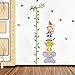 Height Measurement Growth Chart Tree Cute Monkey and Owls Wall Vinly Decal Decor Sticker Removable Super for Nursery Playroom Girls and Boys Children's Bedroom