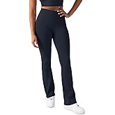 YITTY Active Women's Ultraluxe Kick Flare High Waist Legging, Athleisure, 4-Way-Stretch, Deep Navy, XXL/1X, Short | 30" Inseam