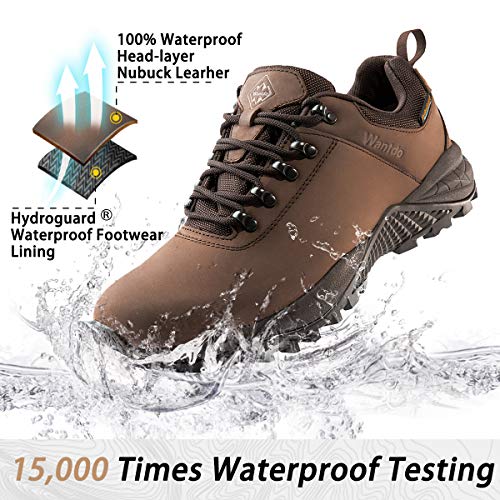 Wantdo Waterproof Men's Hiking Shoes Work Sneaker Outdoor Ankle Support