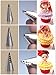 Piping Tips, MCIRCO 7-piece Cake Decorating Tips Icing Tips Ruffle Tips Macaron Cupcake Frosting Kits for Teens with One Coupler and One Pastry Cream Piping Bag Icing Bag