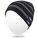 Qshell Winter Unisex Adult Wireless Bluetooth Beanie Hat Cap Ear Covers with Headphones Headsets Earphones Speakers Music Audio Hands-Free Phone Call for Sports Fitness Gym Exercise Workout - Black