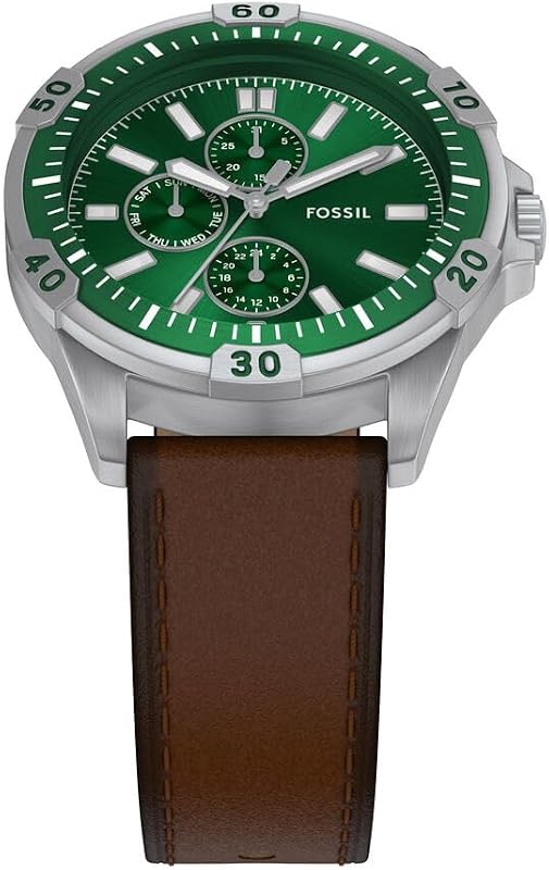 Garrett Orologio Uomo, Movimento Multifunzione al Quarzo con cinturino in acciaio inossidabile o pelle
