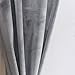 Cherry Home Super Soft Luxury Heavy Velvet Set of 2 Smoky Gray Classic Blackout Curtains Panels Home Theater Grommet Drapes Eyelet, Light Grey, 52 in x 84 in (W x L)