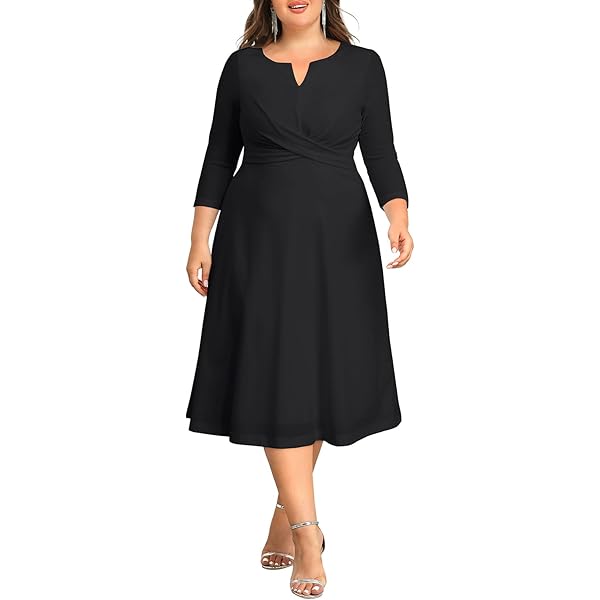 Amazon.com: Navy Blue Dress for Women Plus Size Wedding Guest