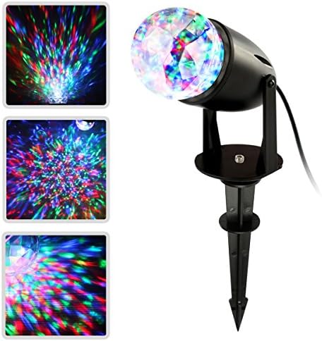 Waterproof LED projection mood light Red-Green-Blue Moving Aurora shape Light Mini outdoor sun light with bluetooth speaker， Sleep Light for Baby.