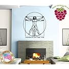 Wall Stickers Vinyl Decal Science Vitruvian Man Leonardo da Vinci ig1170