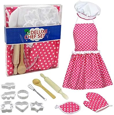 Kids Chef Play Set 13pcs Children Cooking Playset Chef Costume