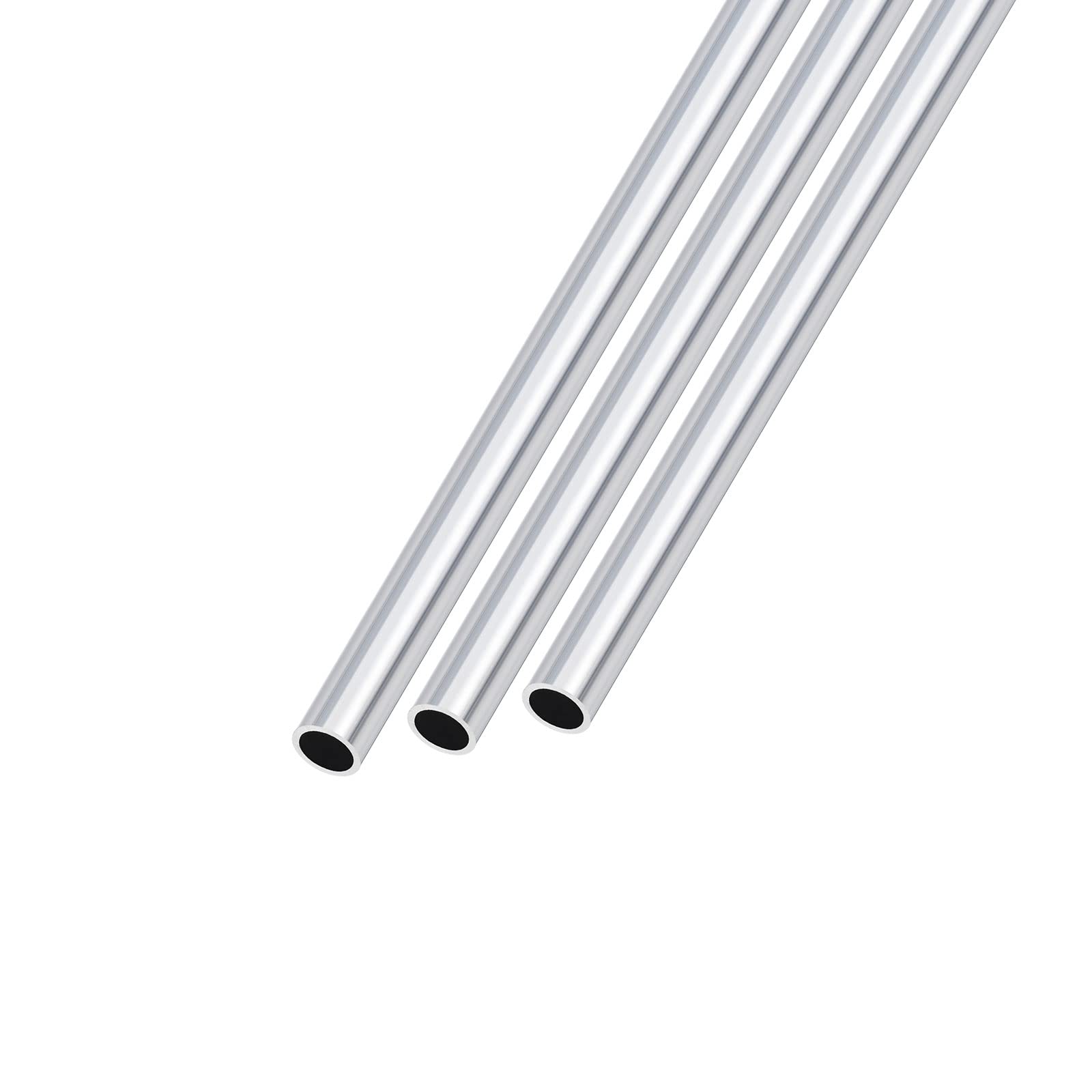 METALLIXITY 6063 Aluminum Tube (9mm OD x 7mm ID x 300mm L) 3Pcs, Aluminum Round Tubing - for Home Furnishing, Machinery, DIY Handicraft