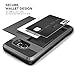 For Galaxy S6 Edge + Plus Case,JOBSS [Card Pocket] Shockproof Dual Protective Shell Rubber Bumper with Card Holder Slot Wallet Case Cover Shell For Samsung Galaxy S6 Edge Plus G928 G9287[Black]