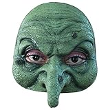 Générique Generic – mahal671 Witch Adult Latex Half Mask – Green – One Size
